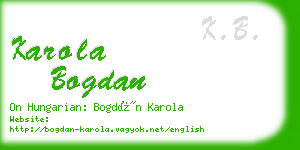 karola bogdan business card